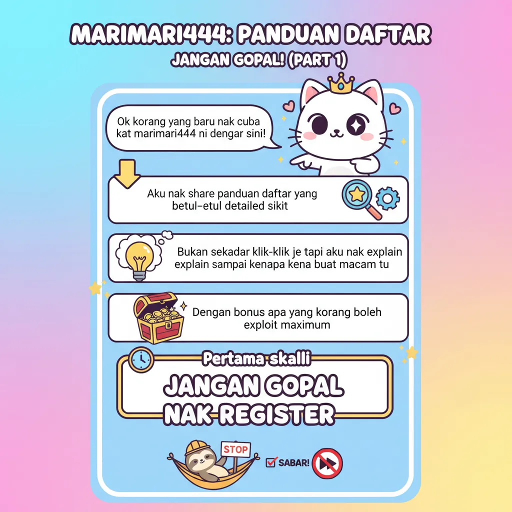 Panduan Daftar Akaun marimari444 & Bonus