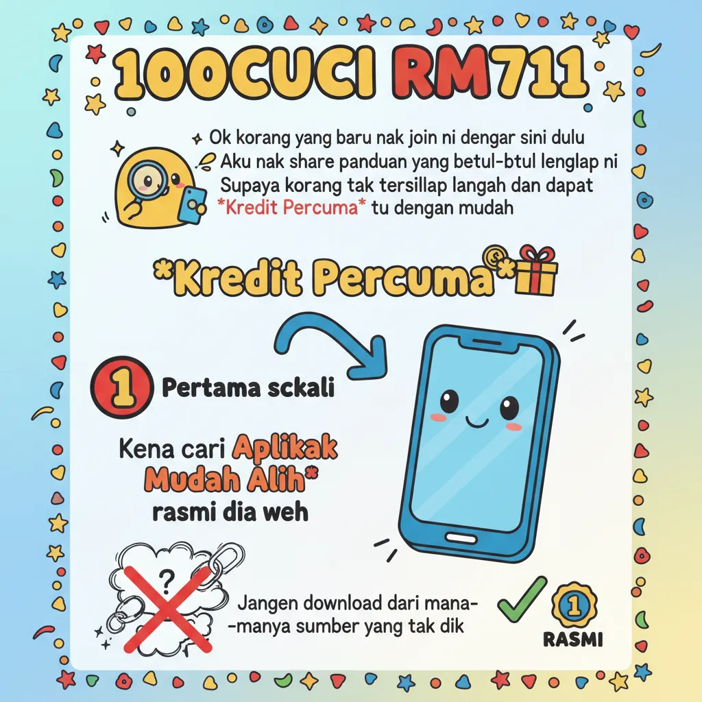 Panduan Daftar 100cuci rm711 & Kredit Percuma